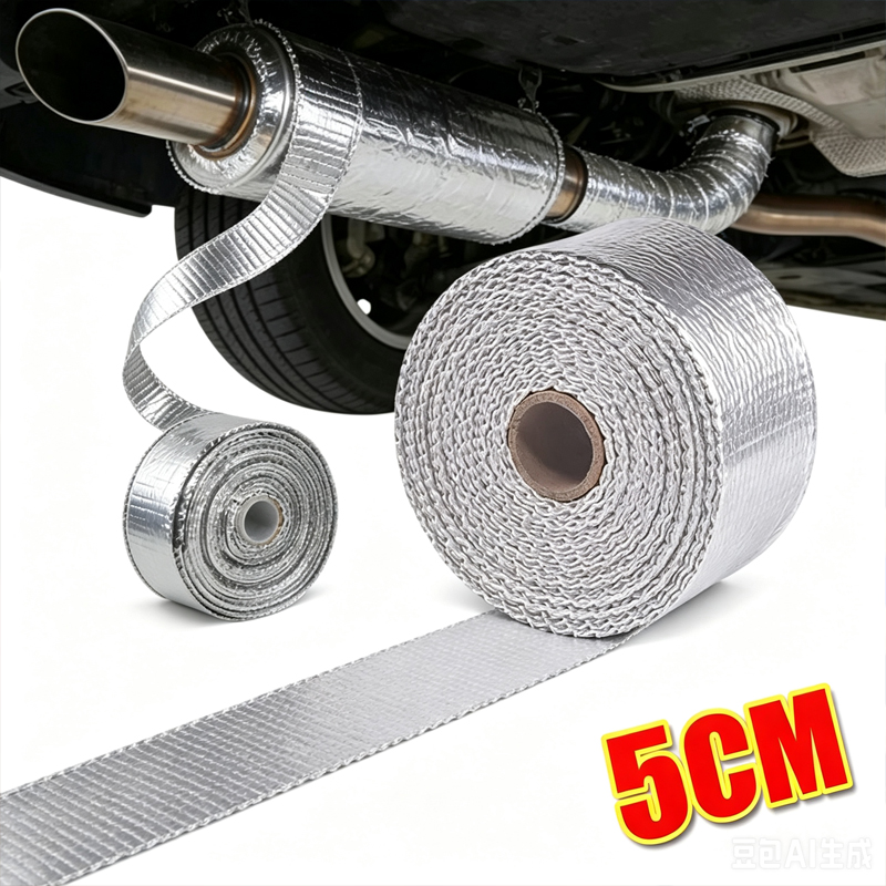Exhaust Wrap Titanium - Car Exhaust Pipe Insulation Tape Exhaust