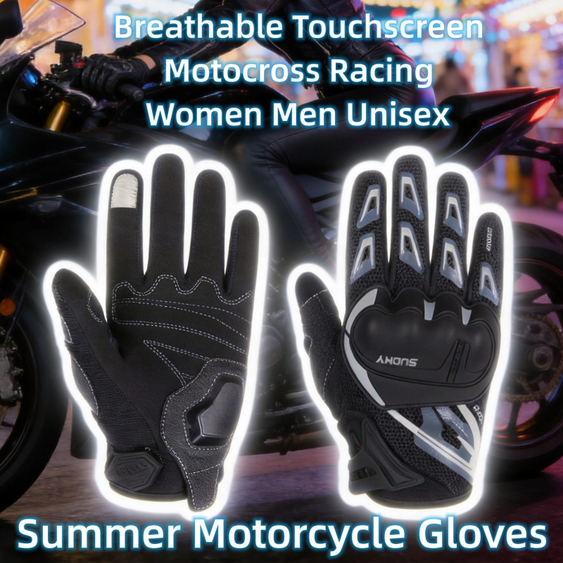 Xxl Motorcycle Gear - SUOMY Summer Motorcycle Gloves Full Finger