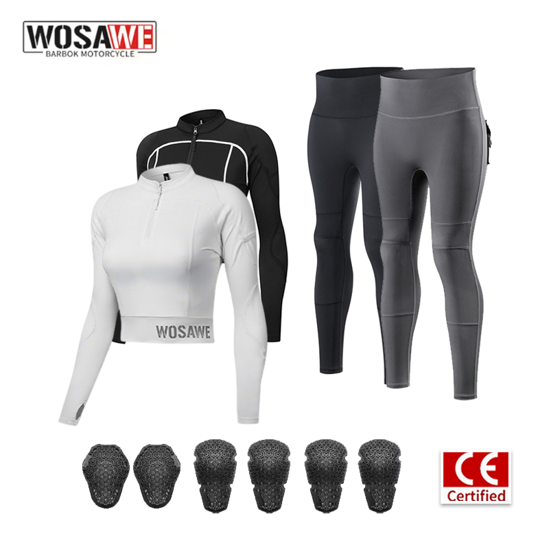 Motorcycle Gear Jacket And Pants - WOSAWE Women Motorcycle Riding Suit Summer