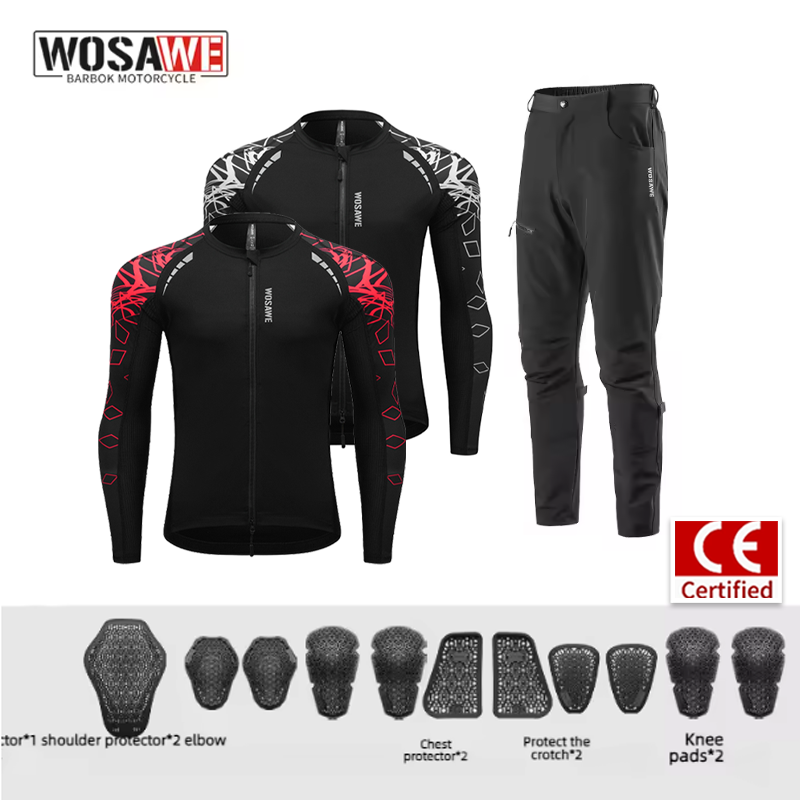 WOSAWE Men Motorcycle Riding S - Motorcycle Gear Jacket And Pants 评论和价格