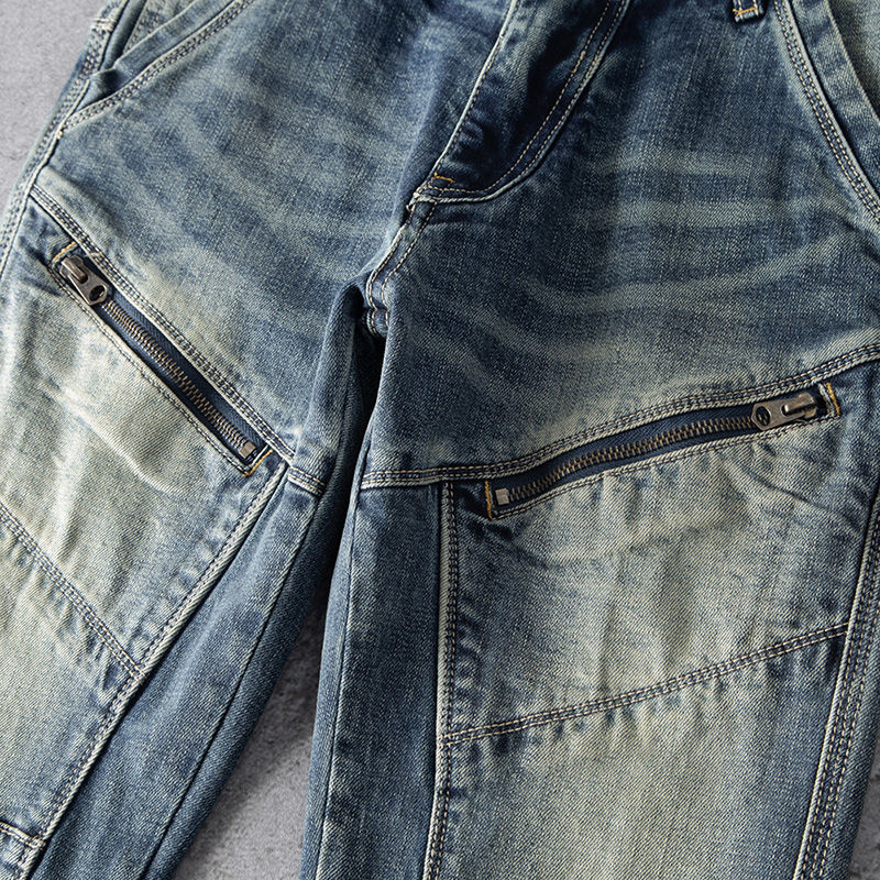 New Spring and Autumn Men's Re - Motorcycle Gear Jeans 评论和价格