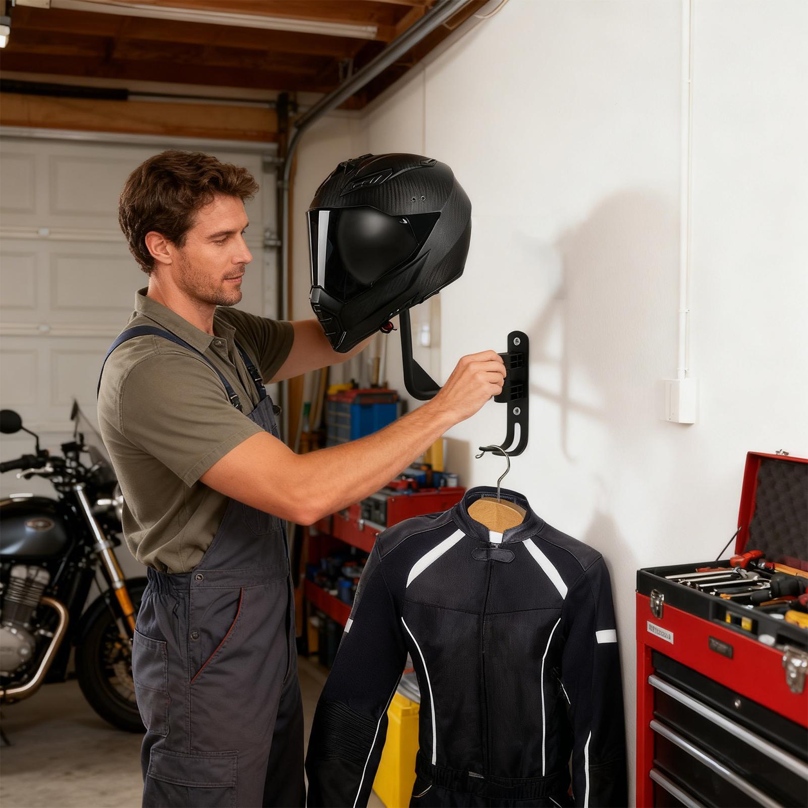 Motorcycle Helmet Rack Wall Mo - Motorcycle Gear Rack 评论和价格