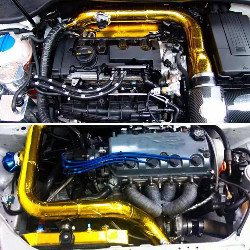 1m 5m 10m Gold Car Motorcycle  - Exhaust Wrap Titanium 评论和价格