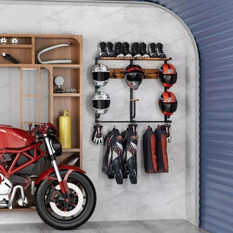 Wall-mounted helmet rack, mult - Motorcycle Gear Rack 评论和价格