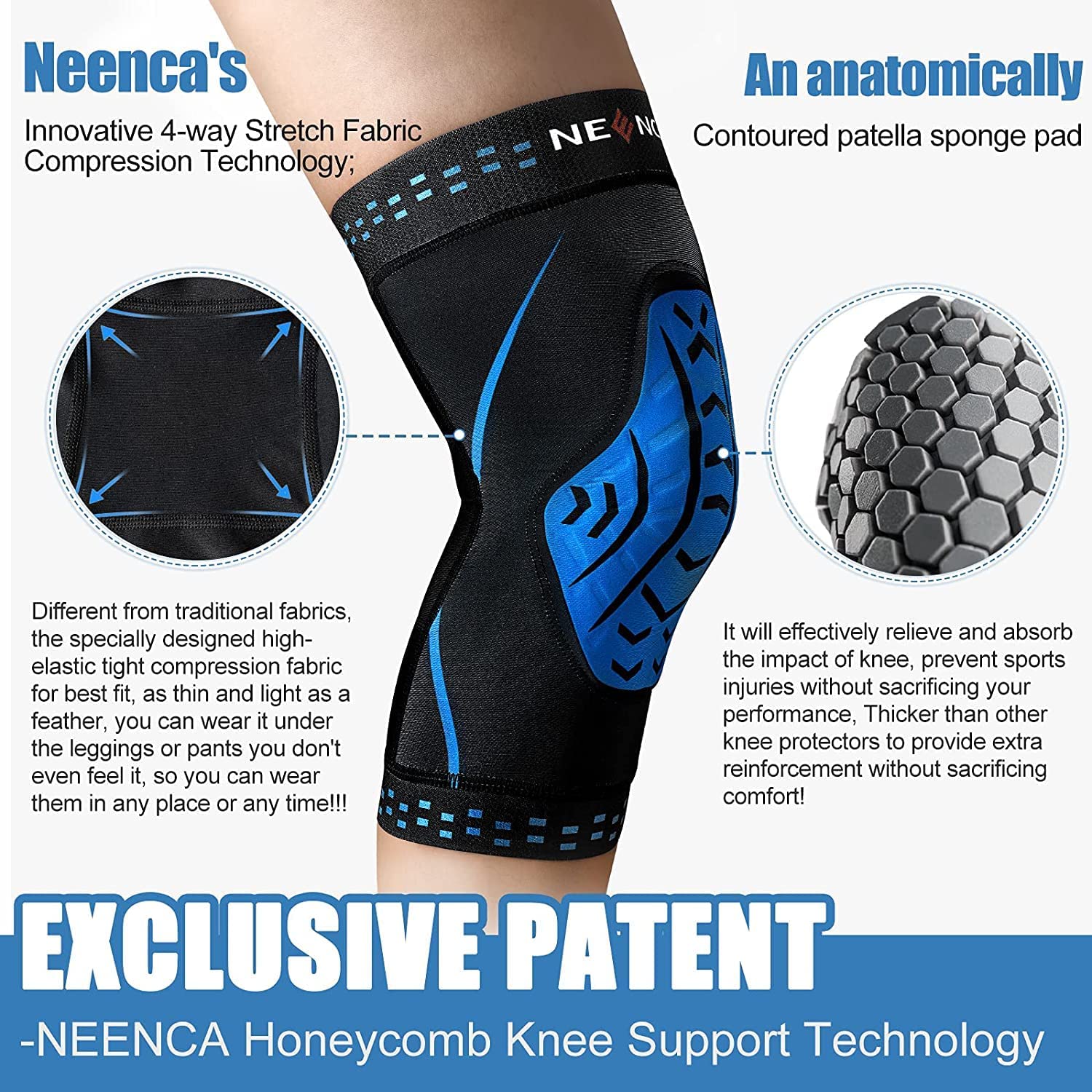 NEENCA Knee Brace Compression  - Knee Guard Hard 评论和价格