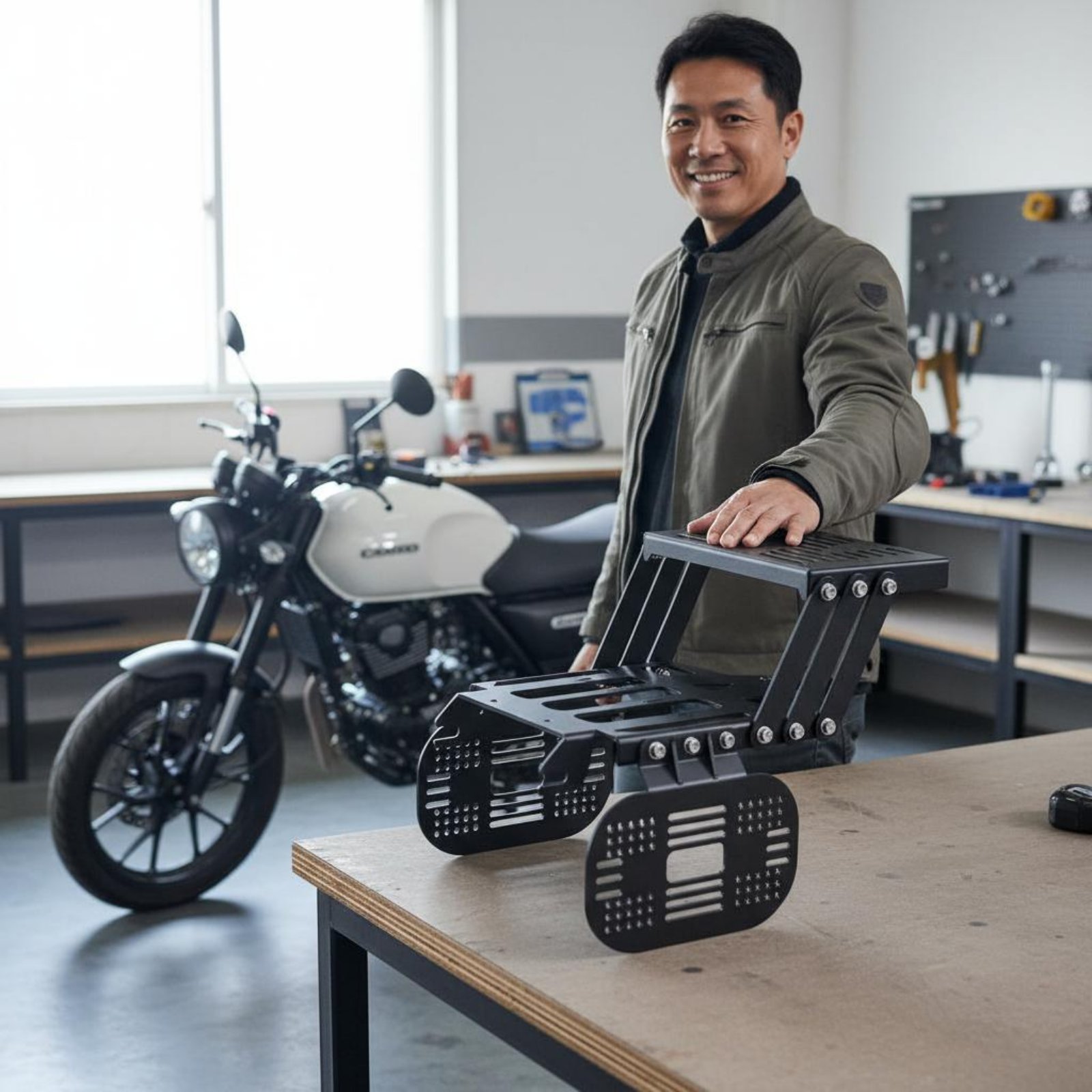 Motorcycle Pannier and Top Lug - Motorcycle Gear Rack 评论和价格