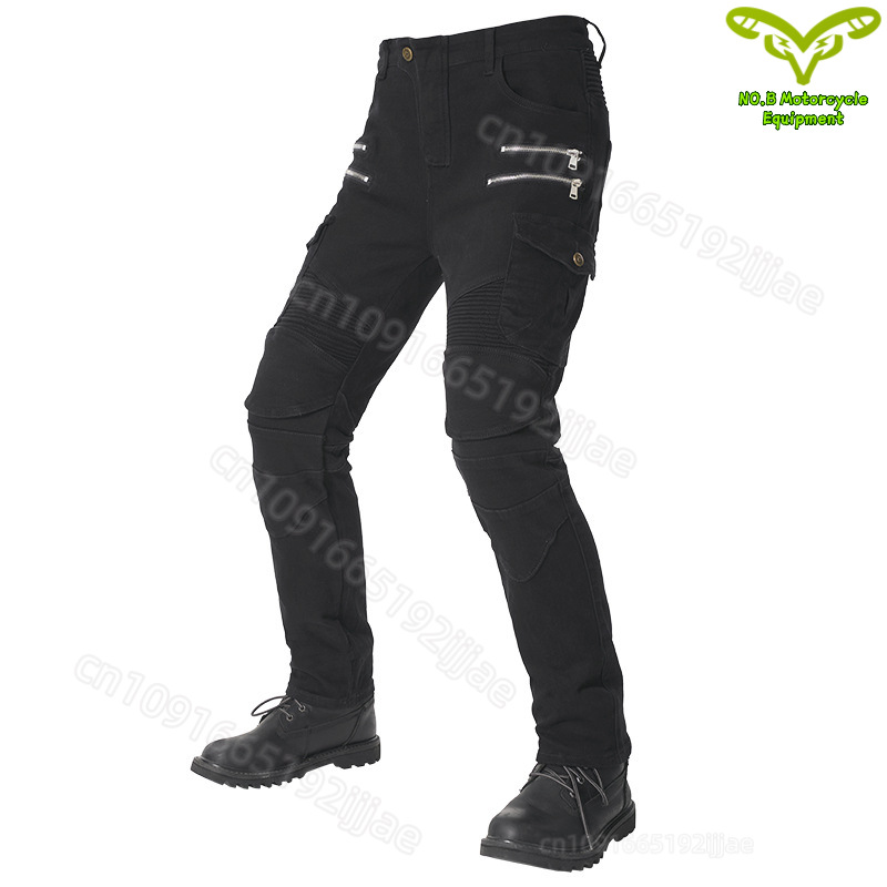 New Double Zipper Metal Style  - Motorcycle Gear Jeans 评论和价格