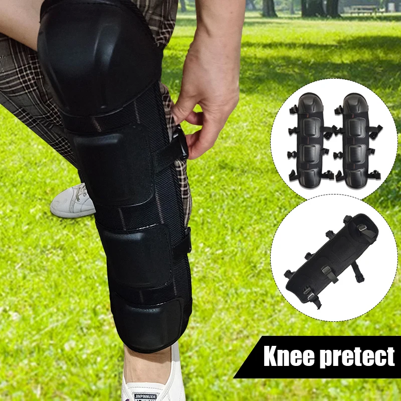 2Pcs Black Leg Protector with  - Knee Guard Hard 评论和价格