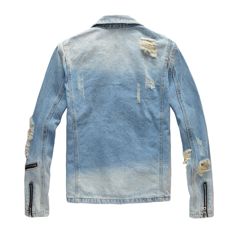 Sokotoo Men's Holes Ripped Blu - Motorcycle Gear Jeans 评论和价格