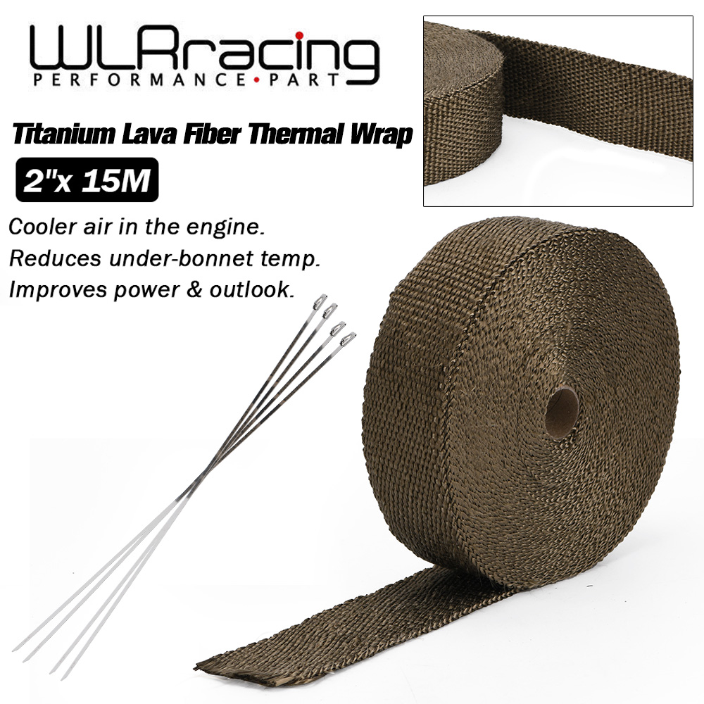 WLR RACING - 15M Premium Exhau - Exhaust Wrap Titanium 评论和价格